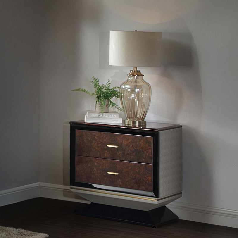 Jamonica - Nightstand With 2 Drawers - Dark Brown - R&R Furniture Gallery (Fountain Valley, CA)