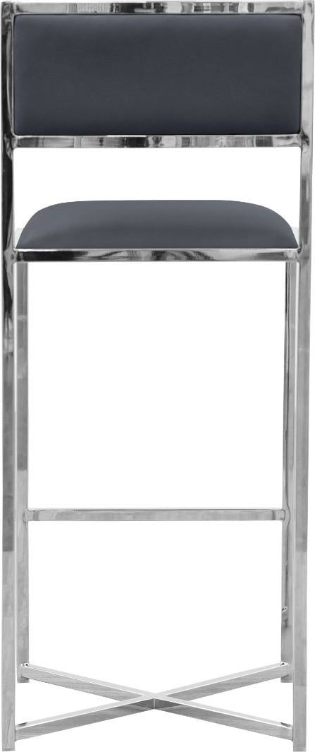 Amalfi X-Base Bar Stool in Cobalt Leather