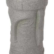 Stone gray Noble House classic flower planter made of magnesium oxide, showcasing a round, textured outdoor plant container.
