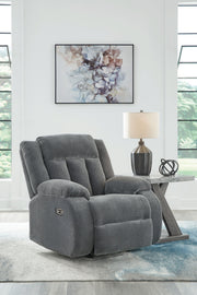 Observation - Power Rocker Recliner - Steel - R&R Furniture Gallery (Fountain Valley, CA)
