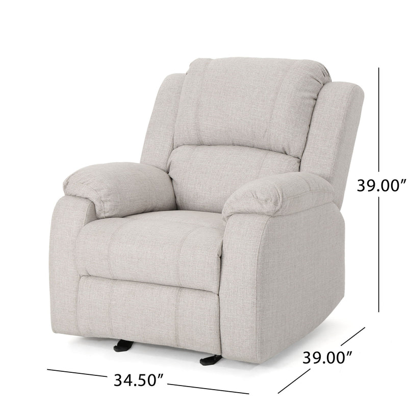 Supreme Comfort Manual Recliner Chair - R&R Furniture Gallery (Fountain Valley, CA)