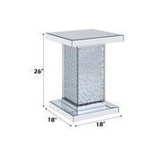 Nysa - 26" End Table - Mirrored & Faux Crystals - R&R Furniture Gallery (Fountain Valley, CA)