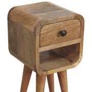 Mini California Curved Nightstand Wth Lower Slot - R&R Furniture Gallery (Fountain Valley, CA)
