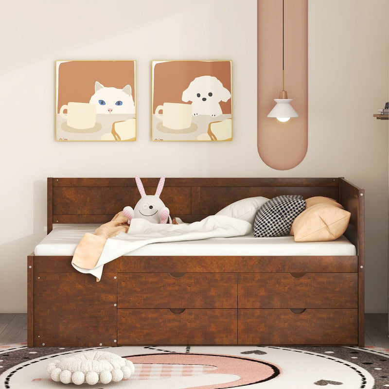 Daybed With Drawers And Shelves - R&R Furniture Gallery (Fountain Valley, CA)
