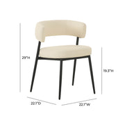 Maxine - Vegan Leather Dining Chair - Cream - R&R Furniture Gallery (Fountain Valley, CA)