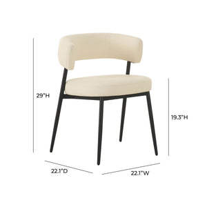 Maxine - Vegan Leather Dining Chair - Cream - R&R Furniture Gallery (Fountain Valley, CA)