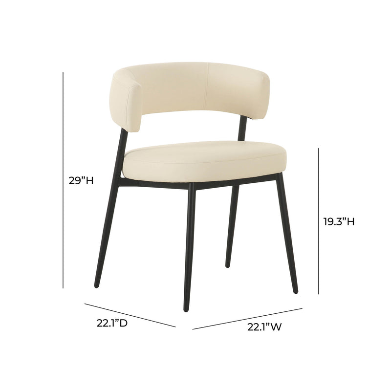 Maxine - Vegan Leather Dining Chair - Cream - R&R Furniture Gallery (Fountain Valley, CA)