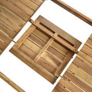 Wilson - Expandable Dining Table With Slat Design - Teak Acacia Wood - R&R Furniture Gallery (Fountain Valley, CA)