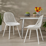 Set of 2 Noble House Lily Chairs with sleek wooden frames and cushioned seats, ideal for dining or living room decor.
