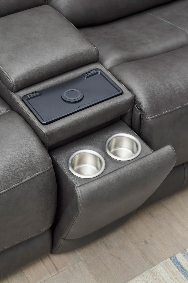 Belmont - Zero Gravity Power Reclining Sectional With Power Adjustable Headrests - R&R Furniture Gallery (Fountain Valley, CA)