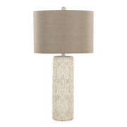 Set of two Lumi Source Charlotte contemporary table lamps with Taos brown and beige shades, perfect for modern living spaces.
