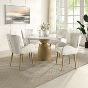 Adalynn - Side Chair (Set of 2) - Beige Boucle & Oak - R&R Furniture Gallery (Fountain Valley, CA)