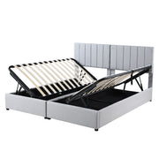 Upholstered Platform Bed With A Hydraulic Storage System - R&R Furniture Gallery (Fountain Valley, CA)