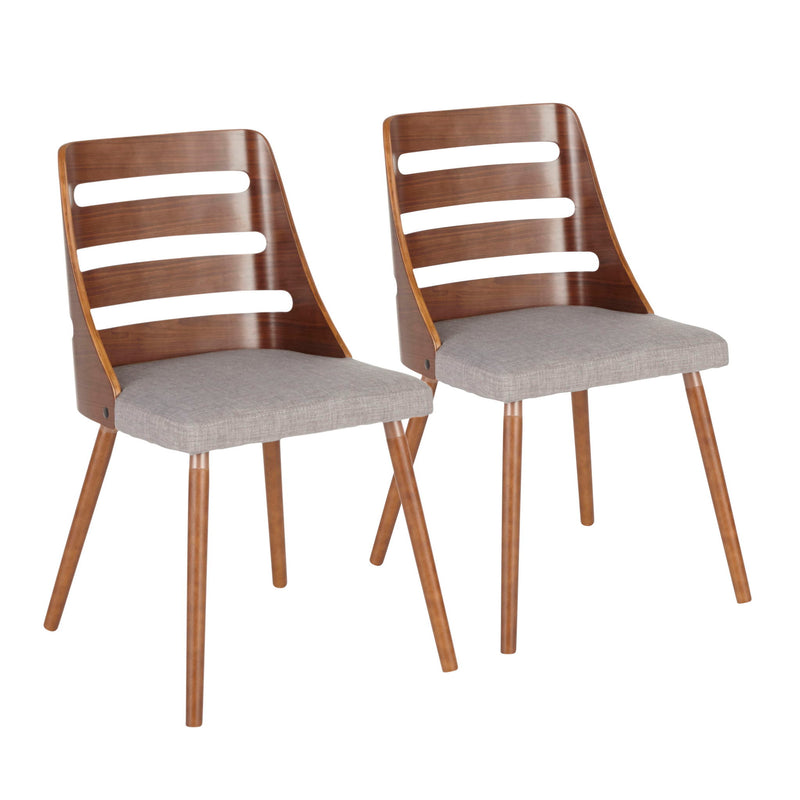Lumi Source Trevi mid-century modern dining chair, side chair with sleek design and wooden legs, ideal for contemporary dining spaces.