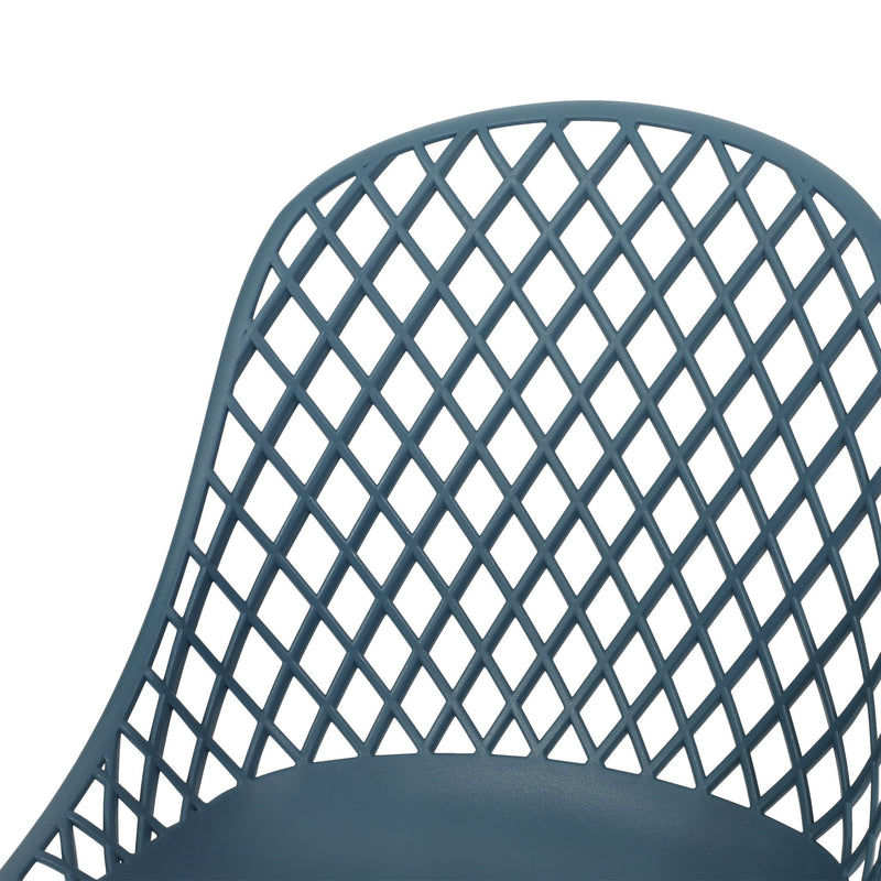 Set of two Noble House Lily Chairs with wooden frames and cushioned seats, ideal for dining or living room decor.
