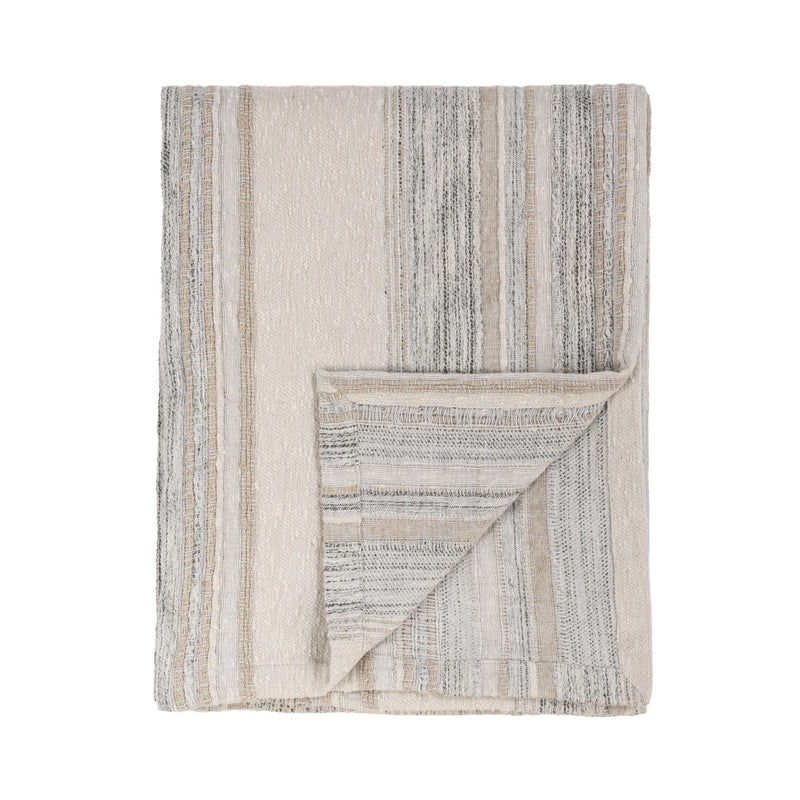 Throws - 50" x 70" TC Rockport Throw - Ivory Multi - R&R Furniture Gallery (Fountain Valley, CA)