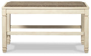 Bolanburg - DBL Counter UPH Bench  - Beige - R&R Furniture Gallery (Fountain Valley, CA)