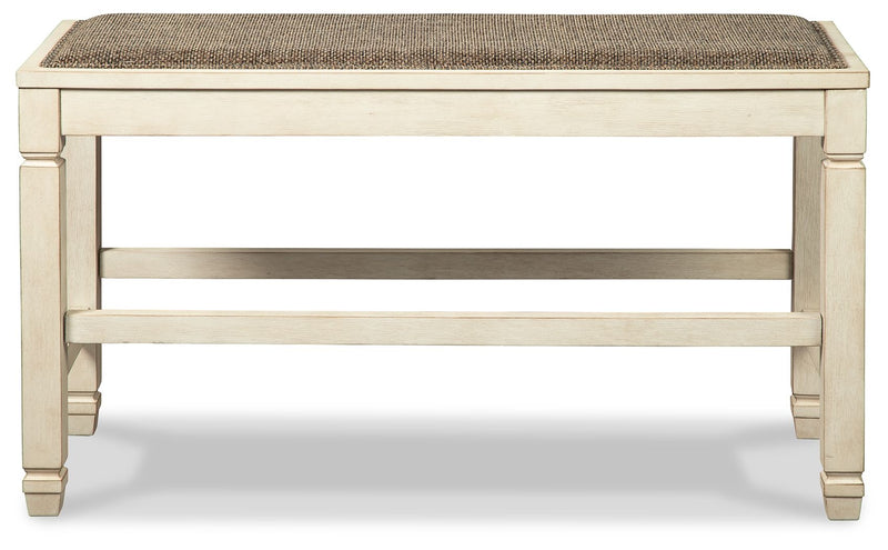 Bolanburg - DBL Counter UPH Bench  - Beige - R&R Furniture Gallery (Fountain Valley, CA)