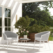 Rowan - Rope Barrel Back Patio Dining Chairs (Set of 2) - Optic White - R&R Furniture Gallery (Fountain Valley, CA)