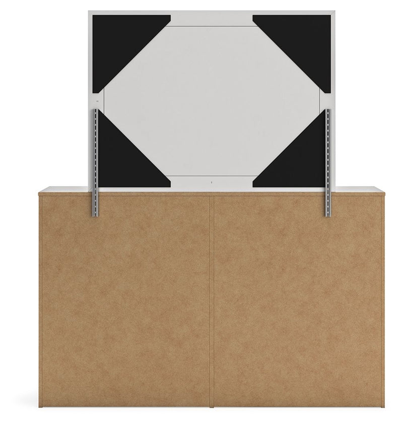 Cayboni - Dresser And Mirror - Whitewash - R&R Furniture Gallery (Fountain Valley, CA)