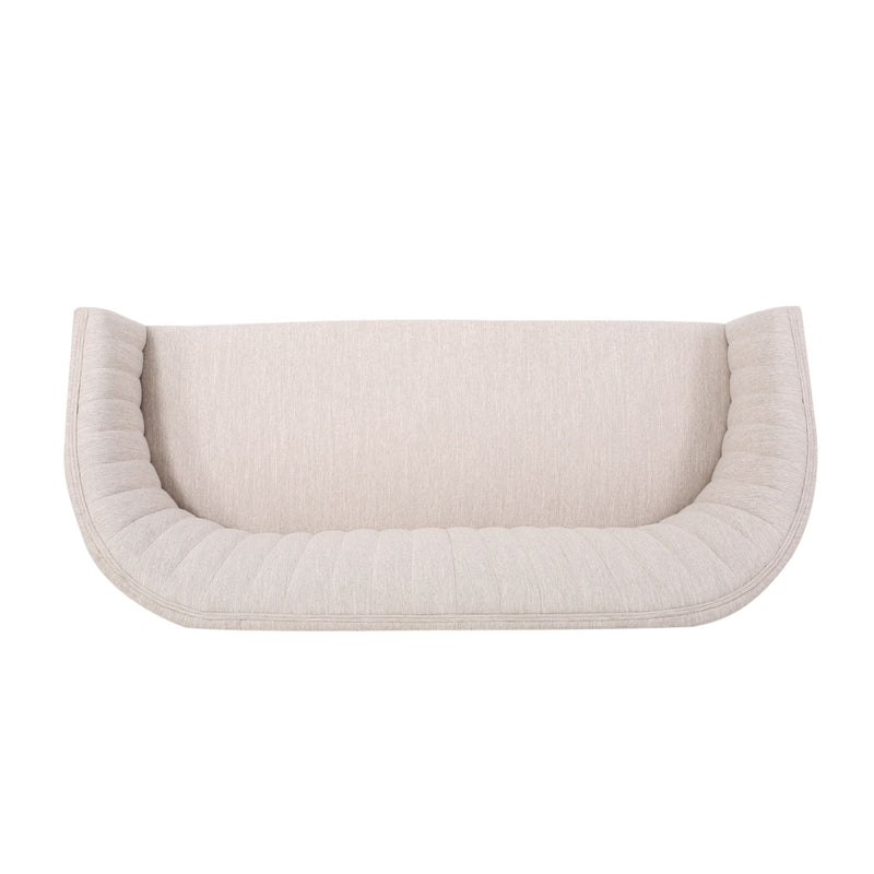 Mid Century Modern Loveseat With Channel Stitched Backrest - R&R Furniture Gallery (Fountain Valley, CA)