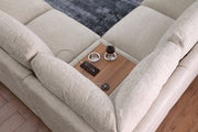 Celine - Fabric Corner Sectional Sofa With Right-Facing Chaise, Cupholders, And Charging Ports - R&R Furniture Gallery (Fountain Valley, CA)