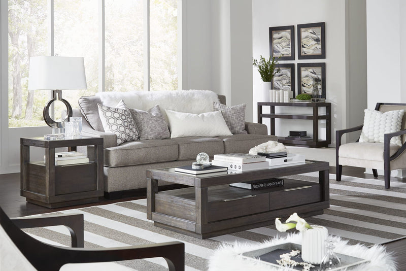 Oxford One Drawer End Table in Basalt Grey
