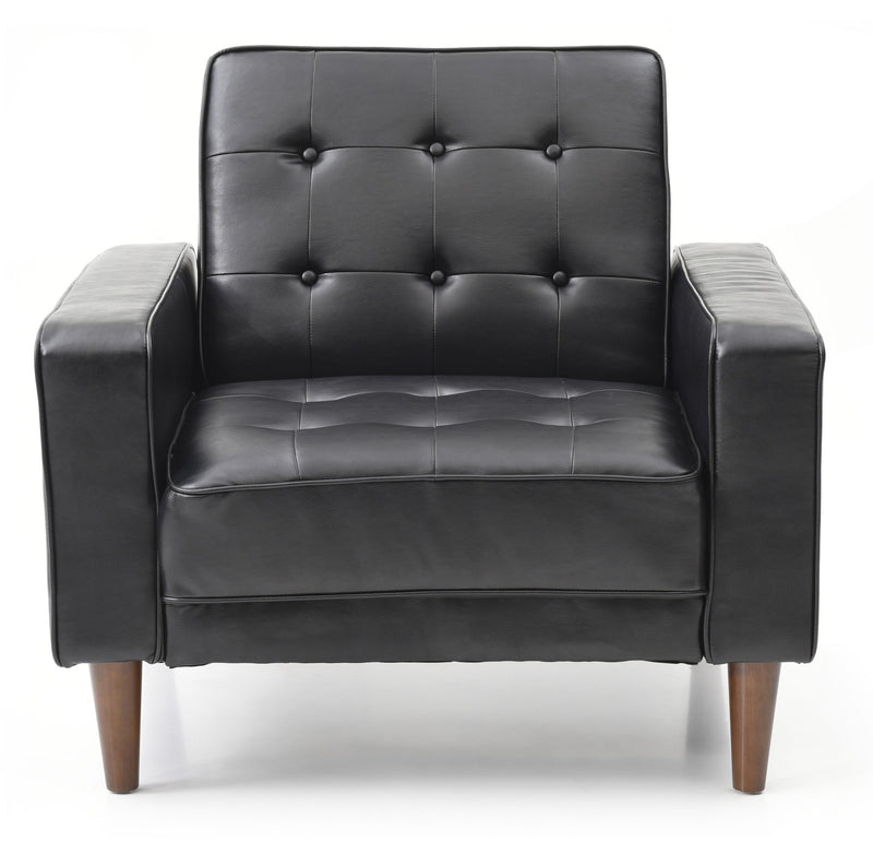 Glory Furniture Andrews chair bed futon chair with wooden frame and fabric upholstery, versatile for seating and sleeping.