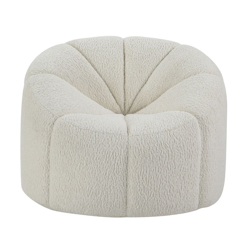Osmash - Chair With Swivel - White Teddy Sherpa - R&R Furniture Gallery (Fountain Valley, CA)