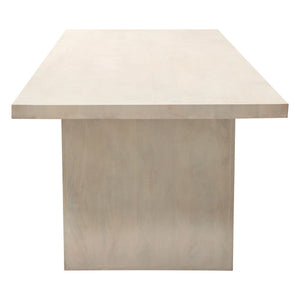 Sonoma 110" Solid Mango Wood Dining Table in Light Natural Grey Wash Finish by Diamond Sofa
