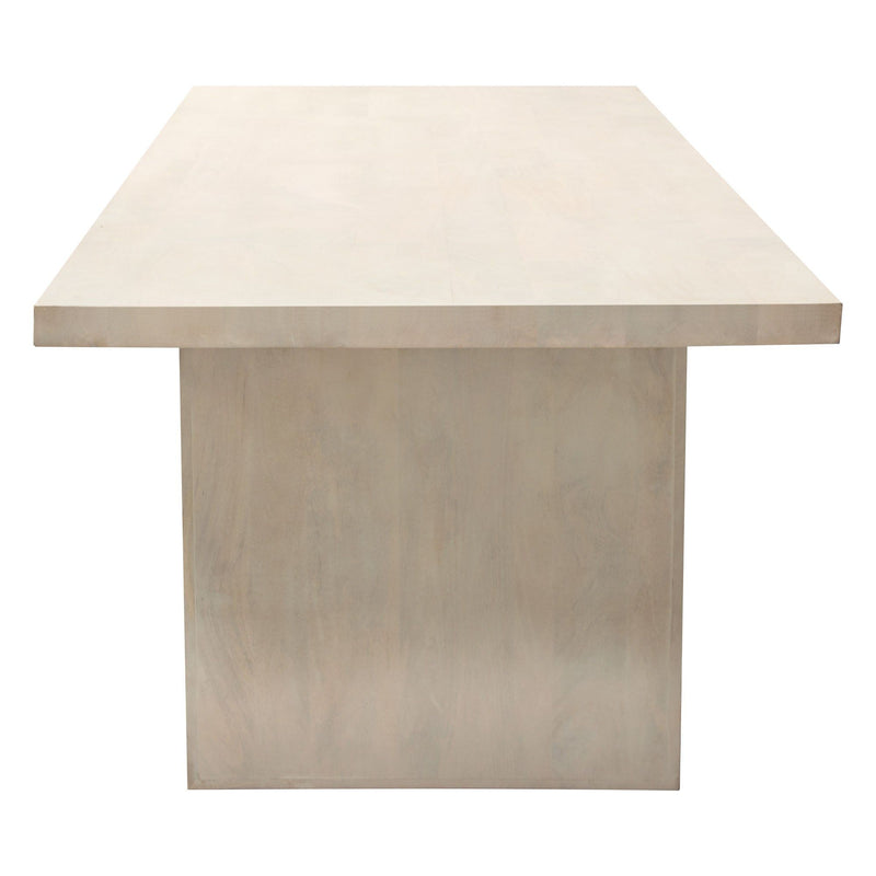 Sonoma 110" Solid Mango Wood Dining Table in Light Natural Grey Wash Finish by Diamond Sofa