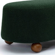 Jaine - Boucle Large Ottoman - Forest Green - R&R Furniture Gallery (Fountain Valley, CA)