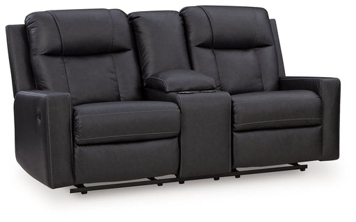 Mackmenville - Double Reclining Loveseat With Console - R&R Furniture Gallery (Fountain Valley, CA)
