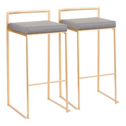 Lumi Source Fuji contemporary glam barstool with quality construction and sleek design, shown as part of a stylish stool set.