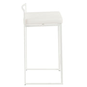 Lumi Source Fuji simple elegance contemporary stackable counter stool set with sleek modern design and metal legs.
