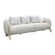 Scotts Square - Sofa - Cornsilk / Light Champagne - R&R Furniture Gallery (Fountain Valley, CA)