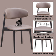 Lanae - Side Chair (Set of 2) - Coffee Polish Microfiber & Black - R&R Furniture Gallery (Fountain Valley, CA)