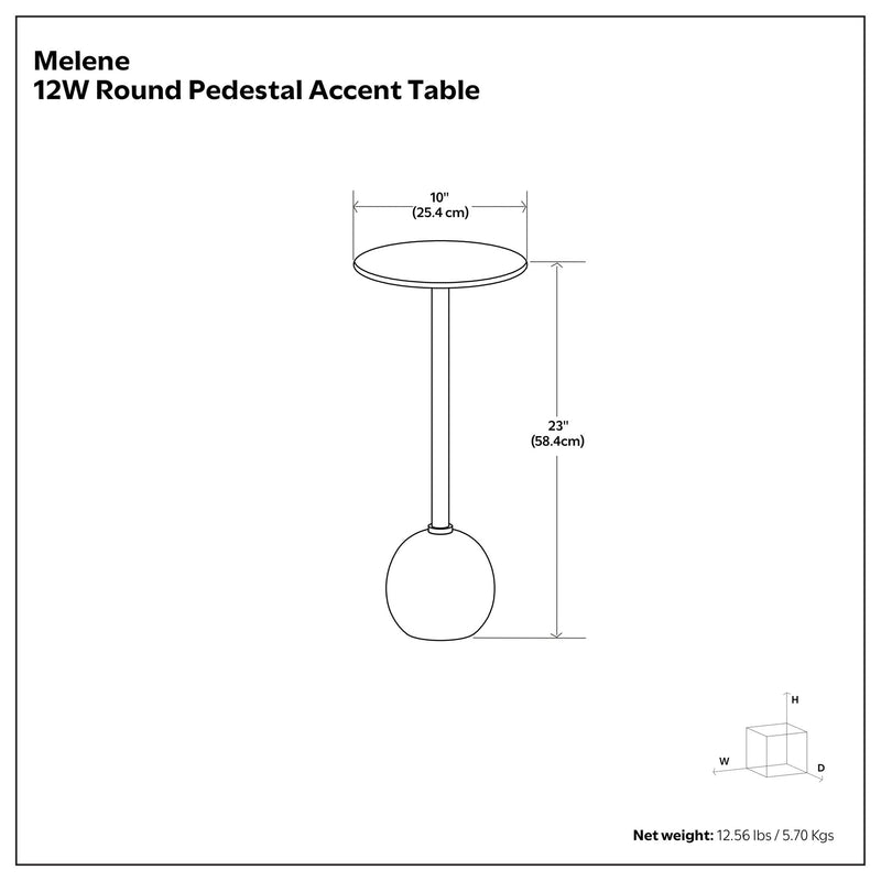 Melene - Side Table - Gray / Gold - R&R Furniture Gallery (Fountain Valley, CA)