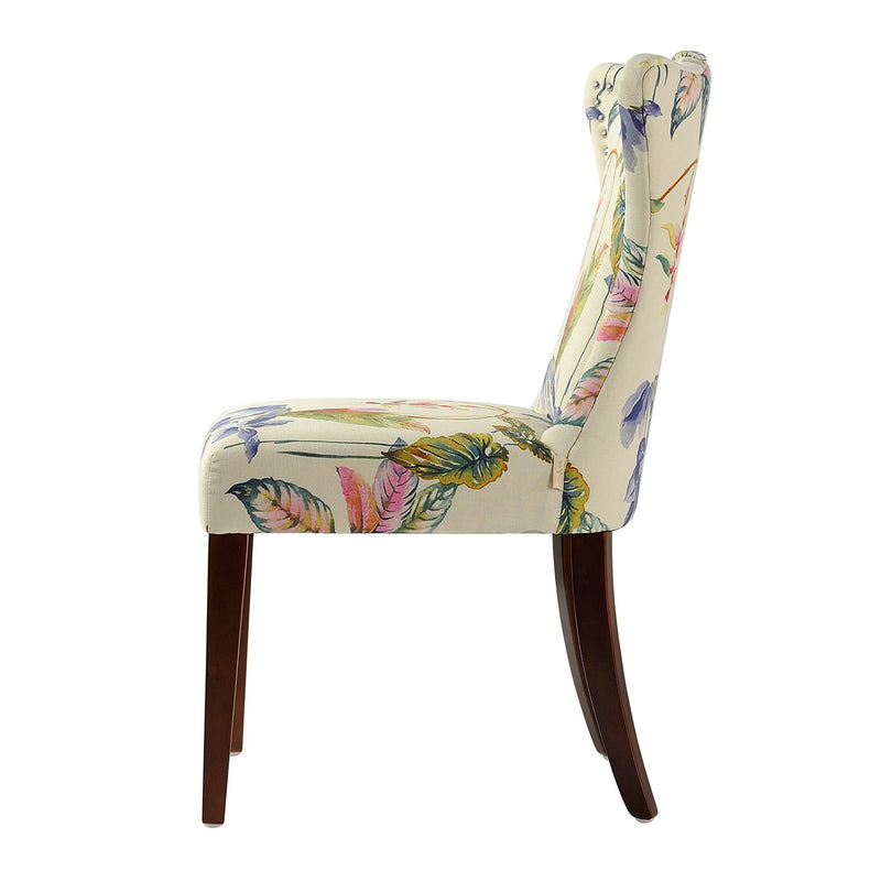 Paradise - Upholstered Accent Chair Printed On - Off-White Floral - R&R Furniture Gallery (Fountain Valley, CA)