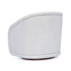 Clarke - Heavy Performance Boucle Swivel Accent Chair - Cream