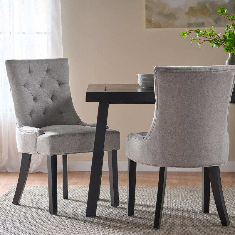 Contemporary Cheney Dining Chair Set With Tufted Design - R&R Furniture Gallery (Fountain Valley, CA)