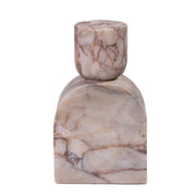 Marble Foundation Candle Holder - White Brown - R&R Furniture Gallery (Fountain Valley, CA)