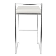 Lumi Source Fuji contemporary stackable barstool with sleek design and wooden seat, ideal for modern kitchen or bar area.