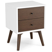 Caroline - Mid-Century Modern Style Night Stand 2 Drawer - R&R Furniture Gallery (Fountain Valley, CA)