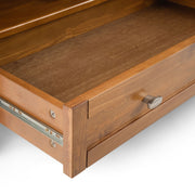 Handcrafted Warm Shaker coffee table by Simpli-Home featuring a smooth wooden finish and sturdy, classic design.