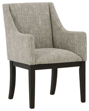 Burkhaus - Dining UPH Arm Chair (Set of 2) - Beige / Dark Brown - R&R Furniture Gallery (Fountain Valley, CA)