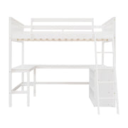 Loft Bed With Shelves With Desk - R&R Furniture Gallery (Fountain Valley, CA)