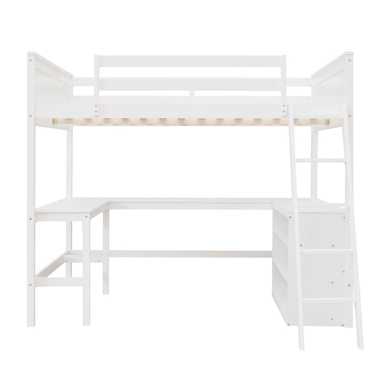 Loft Bed With Shelves With Desk - R&R Furniture Gallery (Fountain Valley, CA)