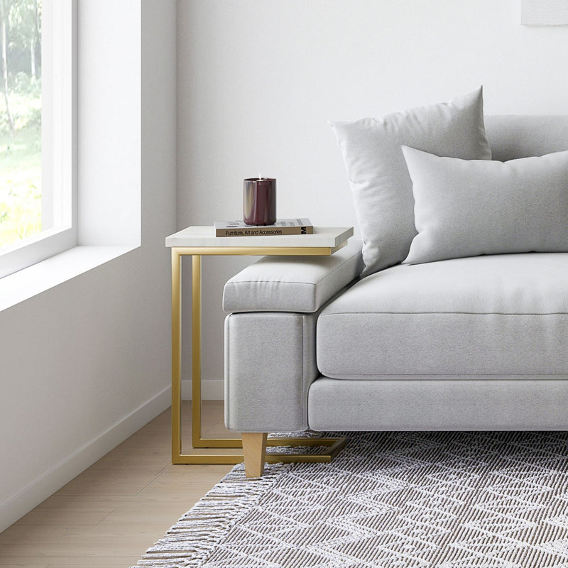 Skyler handcrafted chair side table by Simpli-Home with a modern design and natural wood finish.