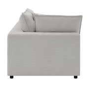 Marisa - Modular Left Facing Loveseat With 2 Pillows - Beige Boucle - R&R Furniture Gallery (Fountain Valley, CA)